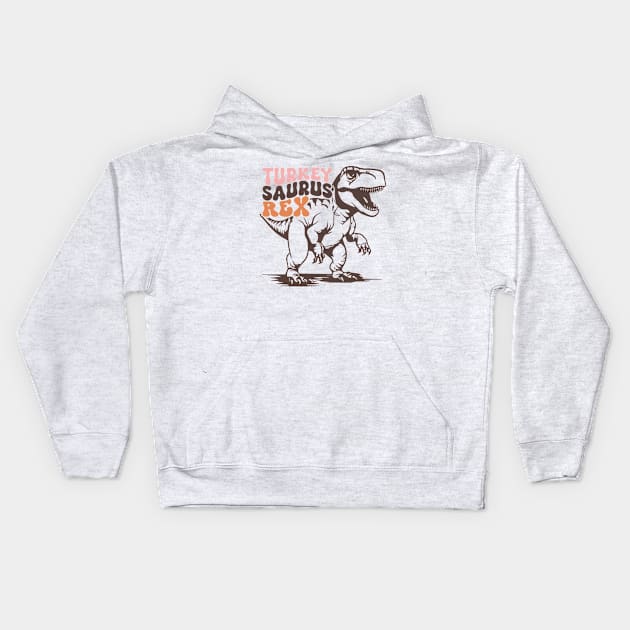 Turkeysaurus Rex Kids Hoodie by HandrisKarwa